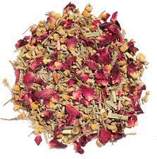 Chamomile Tea with Rose Petals