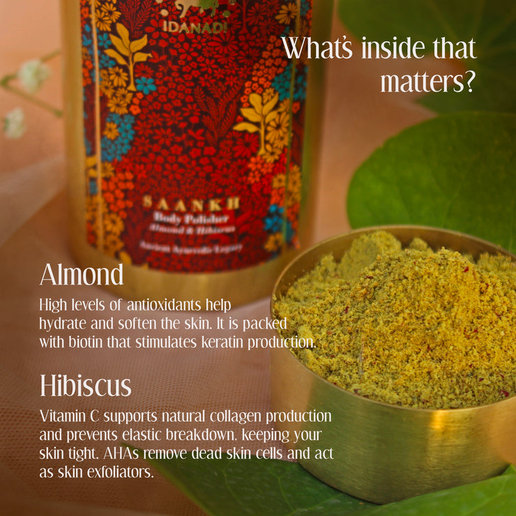 Saankh Body Polisher : Almond & Hibiscus